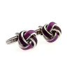 Light and Dark Purple Knot Cufflinks