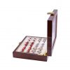 12 Pair Capacity Polished Wooden Cufflink Glass Box - Side