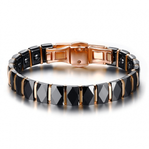 2 Tone Magnetic Hematite Ceramic Bracelet