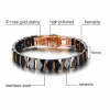 2 Tone Magnetic Hematite Ceramic Bracelet - Dimensions