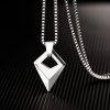 Abstract Diamond Geometric Pendant Necklace - Display View 2
