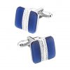 Cats Eye Stone Square Cufflinks - Front Side View