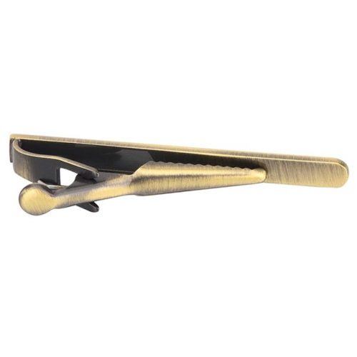 Classic Brushed Tie Clip - Back View