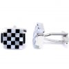 Lattice Square Cufflinks - Front and Side View
