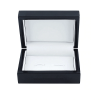 Luxury Wooden Cufflink Box - Black Front View