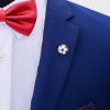 Soccer Ball Lapel Pin - Suit View