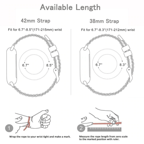 Apple Watch Milanese Loop Watch Band - Measurements