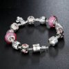 CZ Crystal Love Heart Charm Bracelet - Display 1