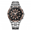 Classic Sports Round Dial Stainless Steel Watch - Rose Gold