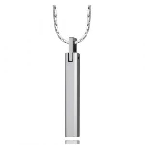 Classic Tungsten Pendant Stainless Steel Necklace