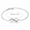 Cubic Zirconia Infinity Chain Link Bracelet - Dimension