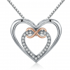 CZ Love Heart Pendant Necklace