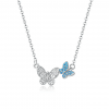 Crystal Butterfly Pendant Necklace