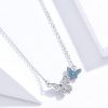 Crystal Butterfly Pendant Necklace - Display 3