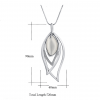 Cubic Zirconia Leaf Long Necklace - Dimension