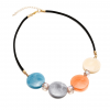 Square Crystal Acrylic Candy Statement Necklace - Top View