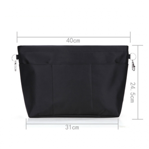 3 External Pocket Insert Handbag Organiser - Heighten Black