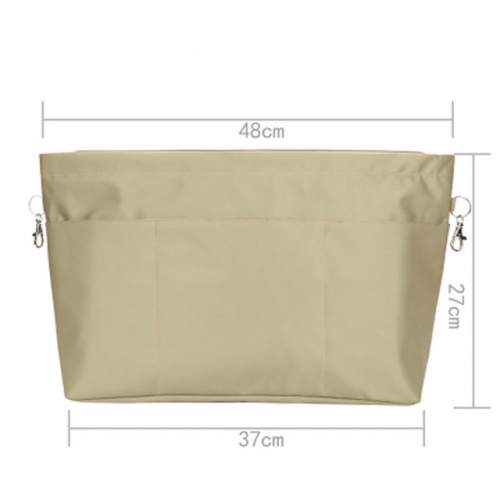 3 External Pocket Insert Handbag Organiser - Large Beige