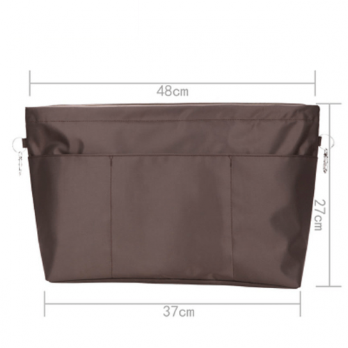 3 External Pocket Insert Handbag Organiser - Large Brown
