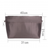 3 External Pocket Insert Handbag Organiser - Medium Brown