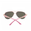 Chain Link Temple Pink Classic Aviator Sunglasses Back View