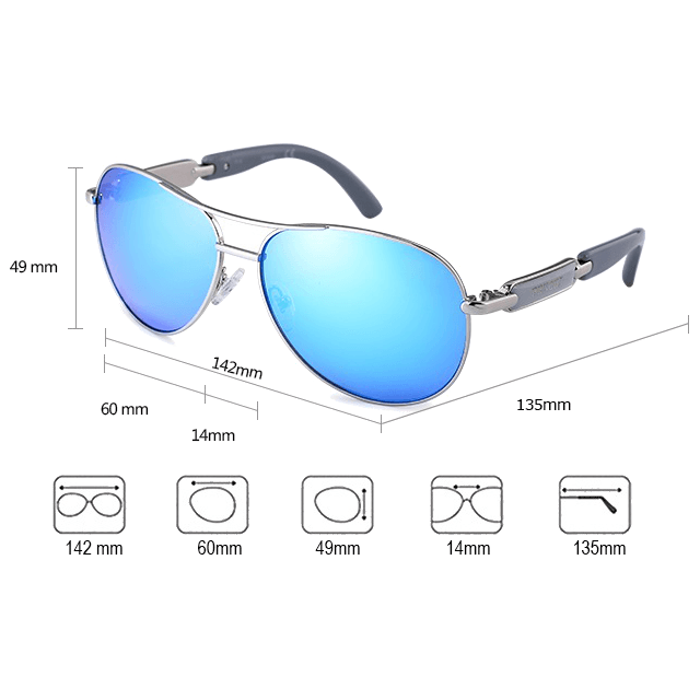 Polarized Mirrored Aviator Sunglasses - One Stop Retailer