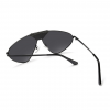 Black Polarized Oversized Aviator Sunglasses - Back View