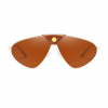 Brown Polarized Oversized Aviator Sunglasses - Front View