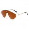 Brown Polarized Oversized Aviator Sunglasses - Side View