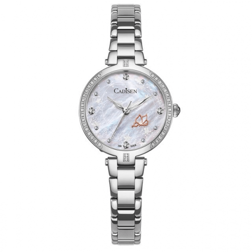 Crystal Stainless Steel Watch - Silver