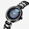 Cubic Zirconia Round Dial Stainless Steel Watch - Display 1