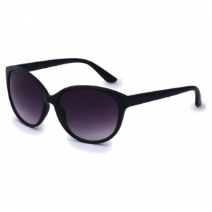 Elegant Polycarbonate Cat Eye Sunglasses - Black