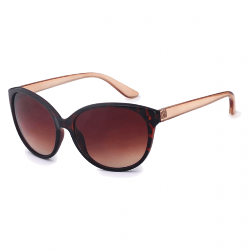 Elegant Polycarbonate Cat Eye Sunglasses - Brown
