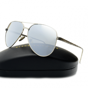 Fashion Polarised Mirror Aviator Sunglasses - Silver