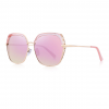 Pink Polarized Fashion Square Sunglasses - Side View