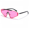 Pink Trendy Rimless Square Sunglasses