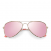Polarized Classic Aviator Sunglasses - Pink Front View
