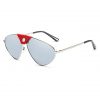 Silver Polarized Oversized Aviator Sunglasses - Side View
