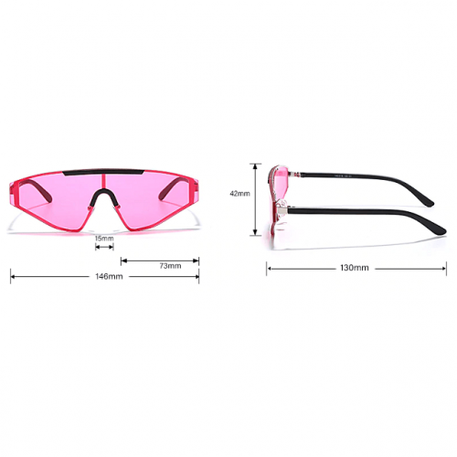 Trendy Rimless Square Sunglasses - Dimension