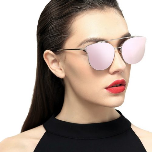Womens Classic Polycarbonate Cat Eye Sunglasses