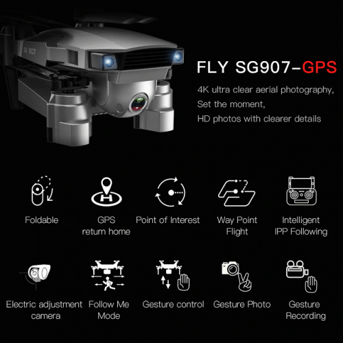 4K HD 500M Range WiFi GPS Drone with Video Camera - Specs