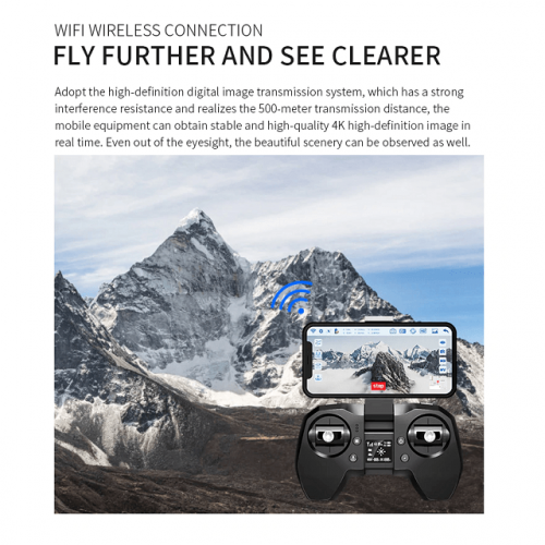 4K HD GPS Range Mini Drone with Video Camera - WiFi Connection