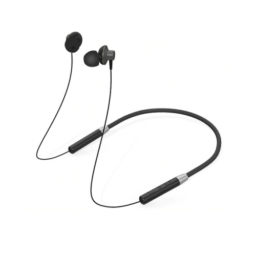 Wireless Neckband Headphones with Mic - Black