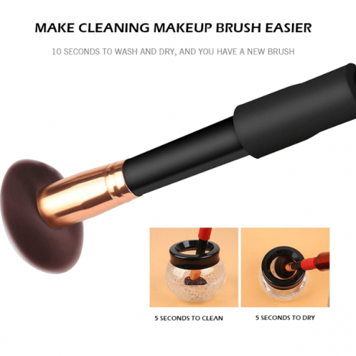 Battery Operated Rotating Electric Makeup Brush Cleaner Dryer - Spin and dry