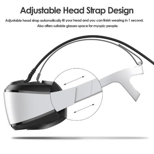 DPVR E3-C 2.5K VR Device PC Headset - Adjustable Head Strap