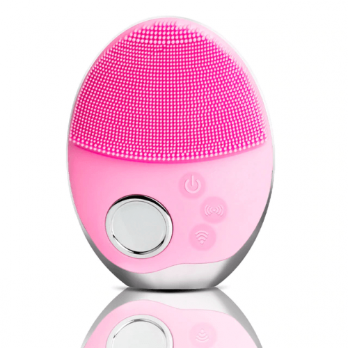 Pink Wireless Charging Silicon Electric Face Cleanser