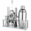 13 Piece Premium Cocktail Making Kit Bar Set with Stand - Side View
