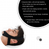 Irritate Free Breathable Neoprene Anti Snoring Chin Strap - Black