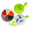 Multifunctional 1.2L Capacity Stainless Steel Blade Hand Turned Vegetable Chopper - Top View