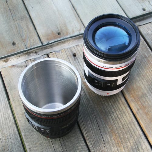 Camera Lens Novelty Coffee Mug - Outdoor Display